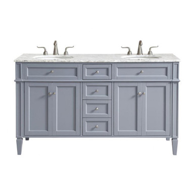 Charles Hollies 60 Inch 4 Drawer Bath Vanity Sink Set by Bailey Street Home - 779-BEL-688770