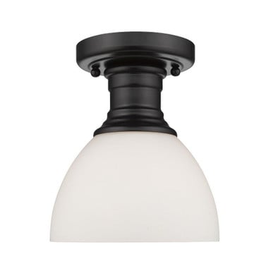 Hines 1 Light 6.88 Inch Wide Semi Flush Mount by Golden - 3118-SF