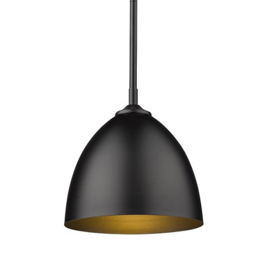 Zoey 1 Light Pendant 9.375 Inch Tall by Golden - 6956-S