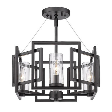 Marco 4 Light 16 Inch Wide Semi Flush Mount by Golden - 6068-SF