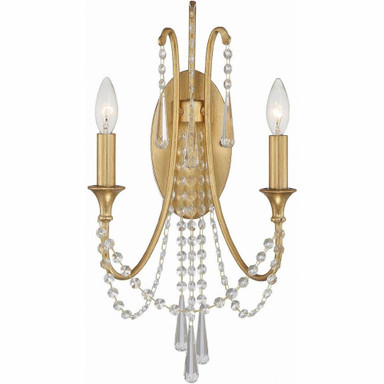 Arcadia 2 Light Candle Style Wall Sconce by Crystorama - ARC-1902