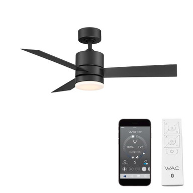 Newburgh Court 3 Blade Smart Ceiling Fan with Light Kit 44 Inch Wide by BSH - 156-BEL-1105545