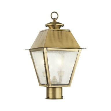 Mansfield 2 Light Outdoor Post Top Lantern 9 x 16.5 Inches by Livex  - 2166