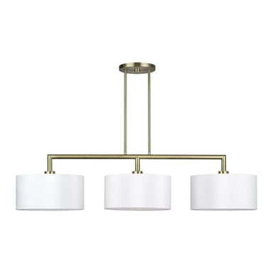 Meridian 3 Light Extra Large Linear Chandelier 18.25 Inch Tall by Livex - 45493