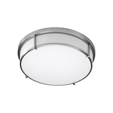 Io 10.1W 2 LED 17 Inch Wide Flush Mount with Emergency by Oxygen - 3-689-EM