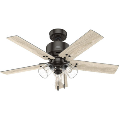 Sencillo 5 Blade Ceiling Fan with Light Kit 44 Inch Wide by Hunter Fans - 51S