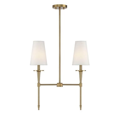 Trundle 2 Light Linear Chandelier 24 Inch Tall X 6 Inch Wide by Savoy House - L1-5607-2