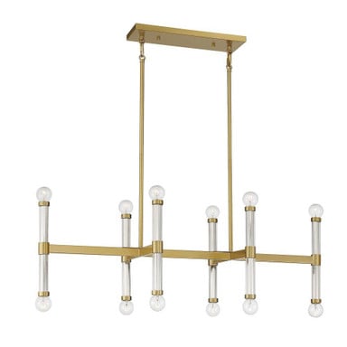 Kingsburg 12 Light Linear Chandelier 11.5 X 14 Inch Wide by Savoy House - L1-6732-12