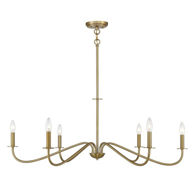 Jasmine 6 Light Chandelier 14 Inch Tall and 42 Inch Wide by Savoy House - L1-2220-6