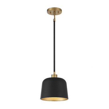 1 Light Mid Century Modern Small Pendant 9 Inch Tall by Meridian - M70118
