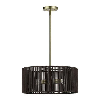 Acordia 3 Light Pendant 16.5 Inch Tall and 18 Inch Wide by Livex - 49123