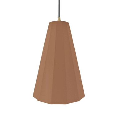 Radiance 1 Light Fluted Cord Pendant 13 X 9 Inch Wide by Justice Design - CER-6607