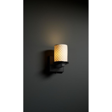 Limoges Dakota 1 Light Sawt Wall Sconce by Justice Design - POR-8771-10-SAWT