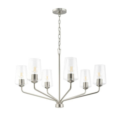 Celino 6 Light Chandelier 21 Inch Tall and 32 Inch Wide by Progress - P400443