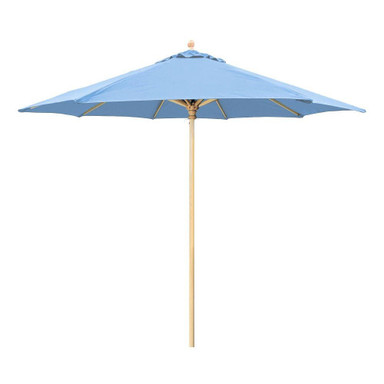 9 Foot Wood Commercial Manual Lift Octagon Market Umbrella by Galtech - 136