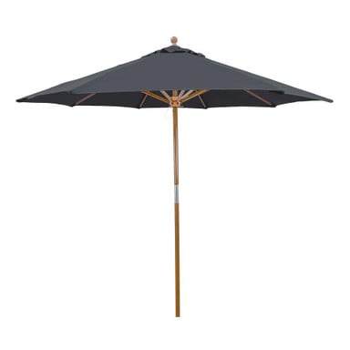 9 Foot Wood Commercial Pulley Lift Octagon Market Umbrella by Galtech - 232