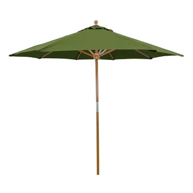 9 Foot Wood Commercial Pulley Lift Octagon Market Umbrella by Galtech - 232