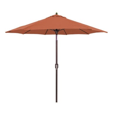 9 Foot Auto Tilt Aluminum Crank Lift Octagon Market Umbrella by Galtech - 736