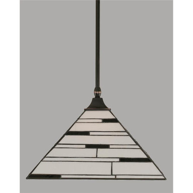 Any 1 Light Steel Medium Pendant 12 Inch Tall by Toltec - 13-14-12-