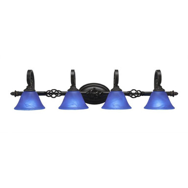 Elegante 4 Light Vanity Light 9.5 Inch Wide by Toltec - 164-95-875-395