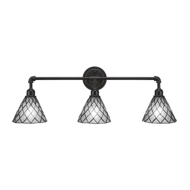 Vintage 3 Light Vanity Light 31.75 Inch Length by Toltec - 183--85-3175