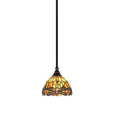 Any 1 Light Art Glass Small Pendant 7 Inch Wide by Toltec - 23-7-6-