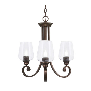 Curl 3 Light Small Chandelier by Toltec - 253-BRZ-210