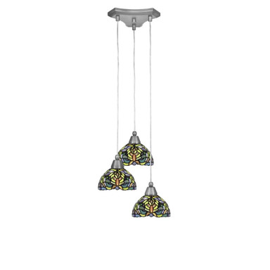 Europa 3 Light Medium Pendant 14.5 Inch Wide by Toltec - 28-145-675-