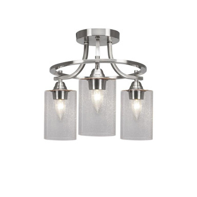 Paramount 3 Light 14.25 Inch Wide Semi Flush Mount by Toltec - P3_3417_SF1314