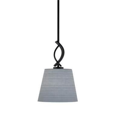 Cavella 1 Light Matrix Glass Small Pendant 15 Inch Tall by Toltec - 3901-MB-4082