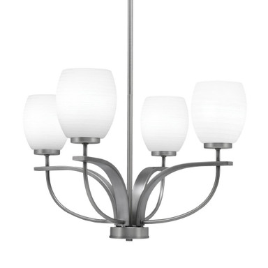 Cavella 4 Light Medium Chandelier by Toltec 3904-64
