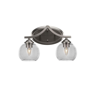 Zilo 2 Light Vanity Light 9.25 Inch Tall by Toltec - 552-1475-925