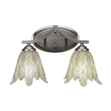 Zilo 2 Light Steel Vanity Light 16.25 Inch Length by Toltec - 552--85-1625