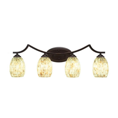 Zilo 4 Light Vanity Light 30.75 Inch Length by Toltec - 554--1025-3075