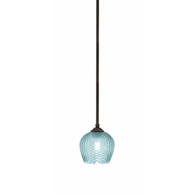 Zilo 1 Light Stem Hung Mini Pendant 9.5 Inch Tall X 7.5 Inch Wide by Toltec - 560-46-0