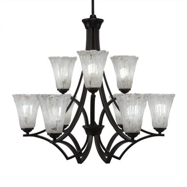 Zilo 9 Light Large Chandelier by Toltec 569-302775