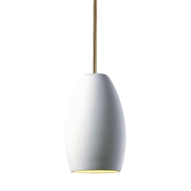 Radiance 1 Light Curve Pendant 9.75 Inch Tall by Justice Design - CER-6230