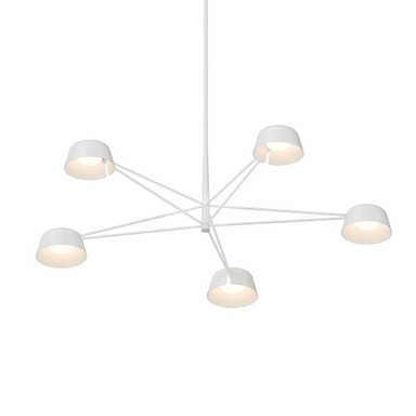 Ray 43W 5 LED Chandelier 12 Inch Tall and 45.25 Inch Wide by Sonneman - 2035