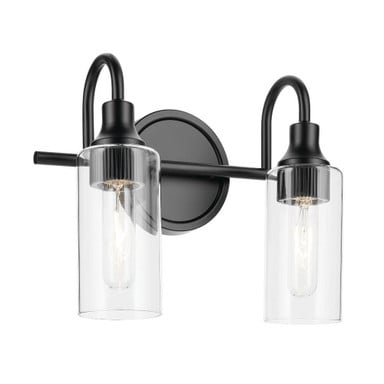 Kavi 2 Light Bath Vanity 10 Inch Tall and 12.5 Inch Wide by Kichler - 55210