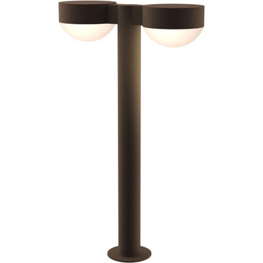 REALS 2 LED Plate Cap and Dome Lens Double Bollard 22 Inch Tall by Sonneman - 7307PCDL