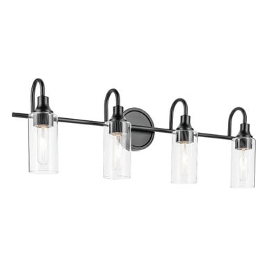 Kavi 4 Light Bath Vanity 10 Inch Tall and 31.5 Inch Wide by Kichler - 55212