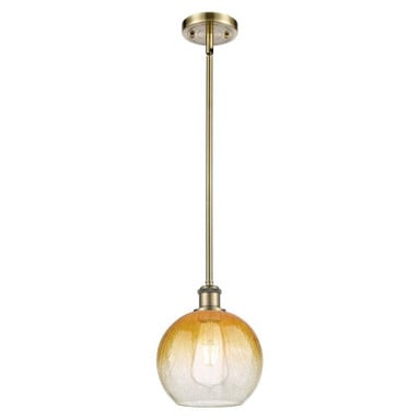 Brookhaven Globe 1 Light Ballston Stem Hung Mini Pendant by Innovations - 516-1S-G483-8