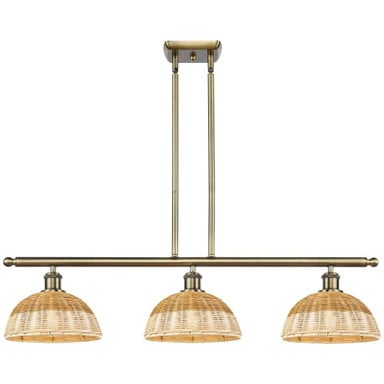 Bristol Natural II 3 Light Stem Hung Island 8.5 X 36 Inch by Innovations - 516-3I-NBD2-9