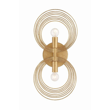 Doral 2 Light Wall Sconce 16.5 Inch Tall by Crystorama - DOR-B7722