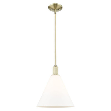 Berkshire Glass 1 Light Stem Hung Mini Pendant 13.63 Inch by Innovations - 716-1S-GBC-12