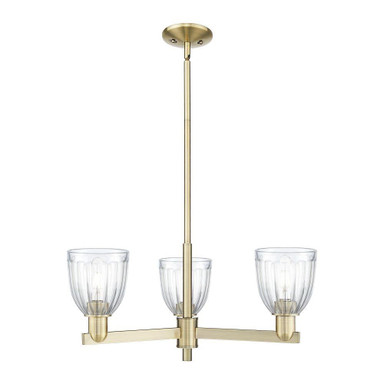 Brookfield 3 Light Stem Hung Chandelier 11 Inch X 28 Inch by Innovations - 716-3CR-G442