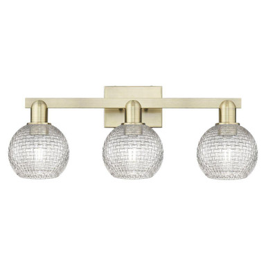 Athens 3 Light Basketweave Bath Vanity 9.88X 24.88 Inch Wide by Innovations - 716-3W-G122C-6