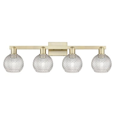 Athens 4 Light Basketweave Bath Vanity 9.88X 32.88 Inch Wide by Innovations - 716-4W-G122C-6