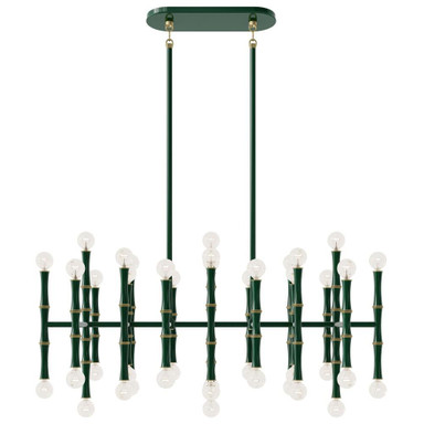 Kane 42 Light Chandelier 16.38 Inch Tall X 38.25 Inch Wide by Robert Abbey - KA_CH42_P