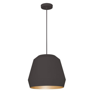 Bronx 1 Light Pendant 12 Inch Tall and 14 Inch Wide by AFX - BRXP14MB